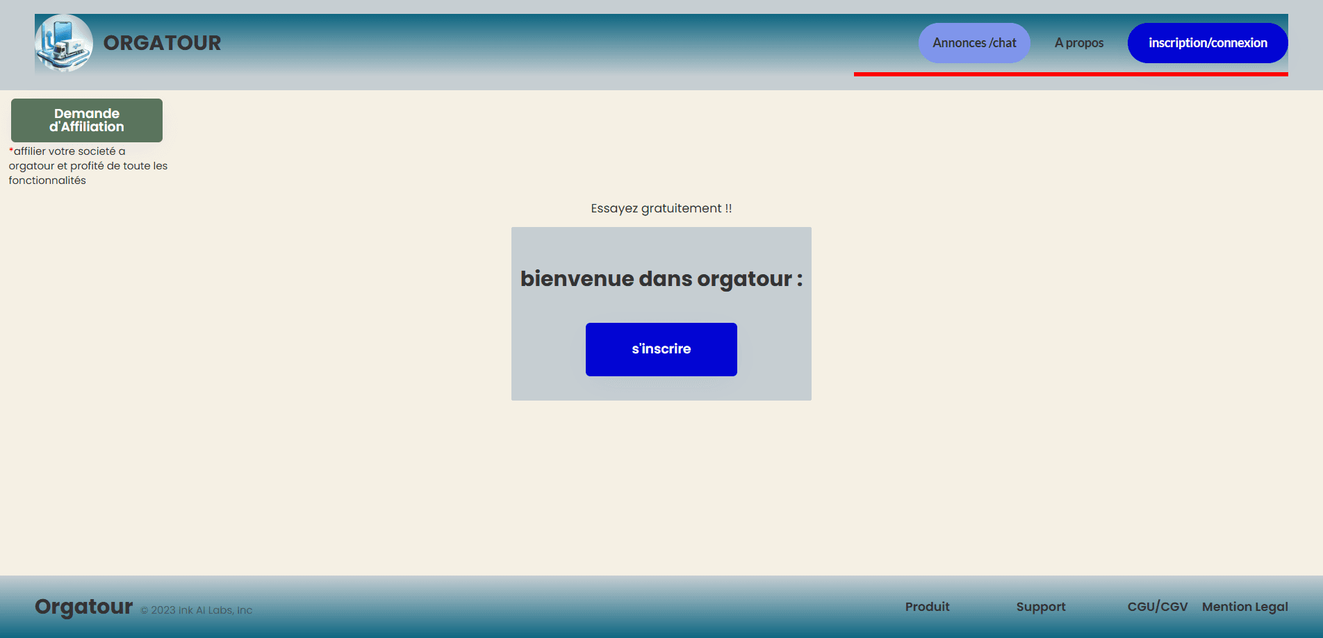 Vue terrain OrgaTour