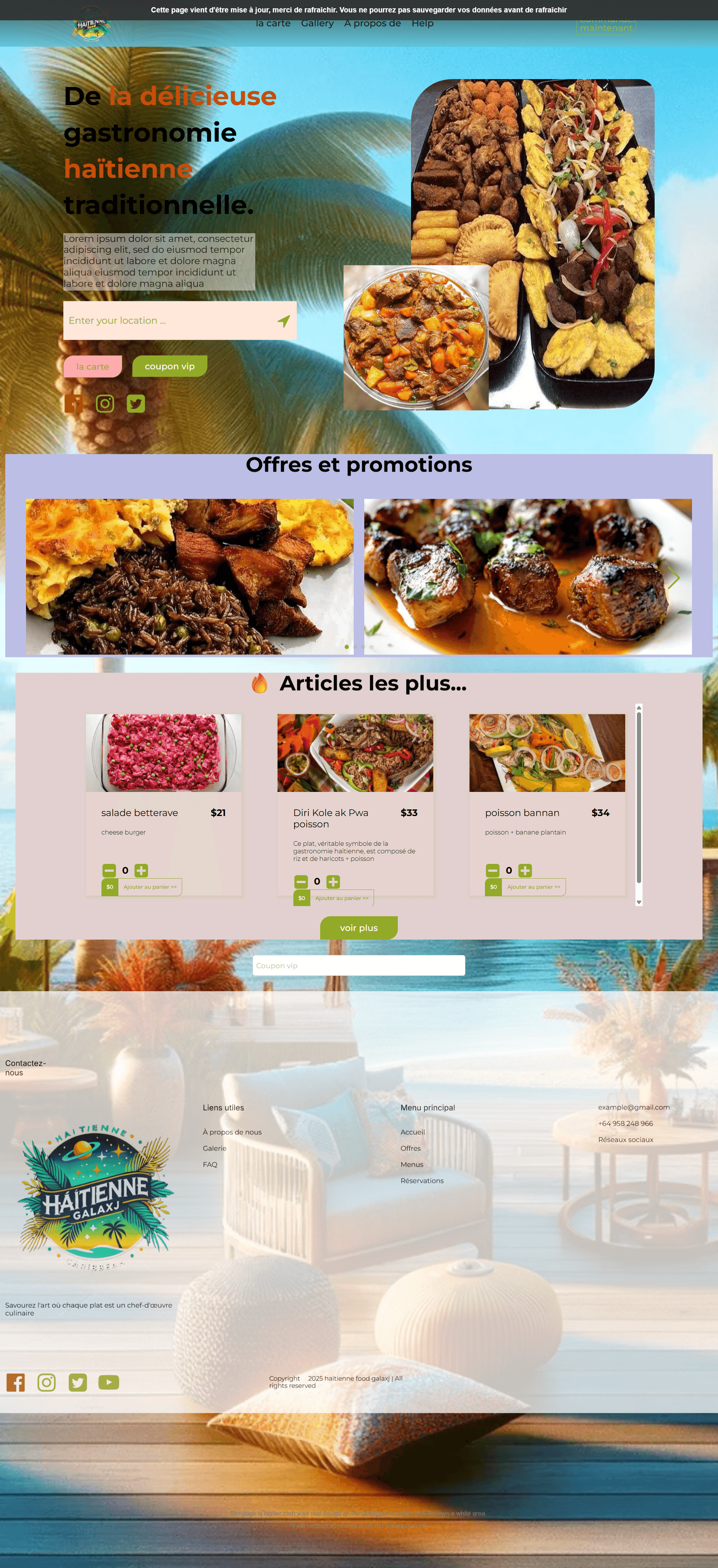 Visuel maître site restaurant